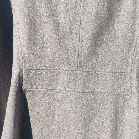 London Fog Wool Pea Coat Double Breast Notch Collar Sz L in Oatmeal Tan - Picture 5 of 15